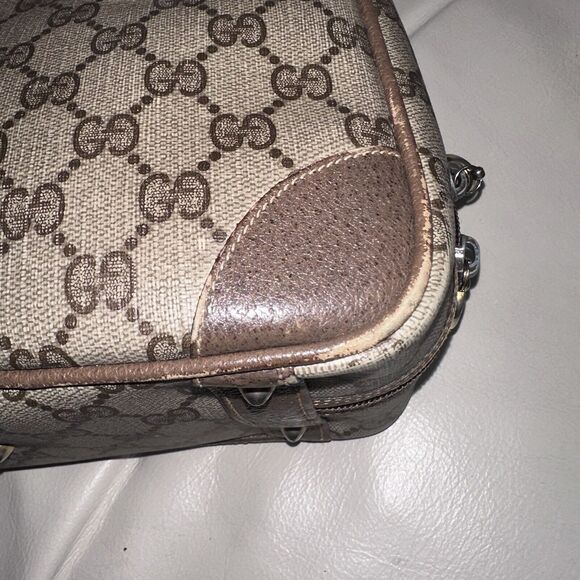 Authentic Gucci Vintage GG Supreme Double Handle Satchel Bag - Picture 11 of 16